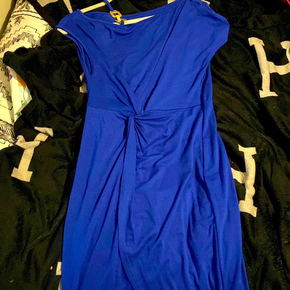 Royal blue with gold accent piece